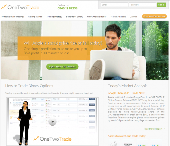Брокер One Two Trade – бинарные опционы Onetwotrade.com